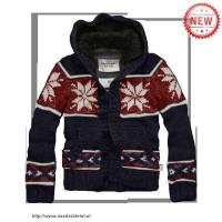 heren abercrombie and fitch truien knop fur hooded pattern donkerblauw rood Style Goedkope tsdfi388